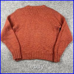 Vintage W. BILL London Wool Sweater Women's Burgundy Chunky Knit Long Sleeve