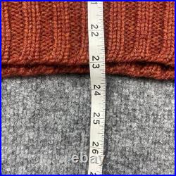 Vintage W. BILL London Wool Sweater Women's Burgundy Chunky Knit Long Sleeve