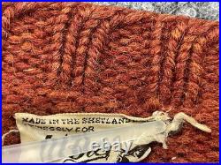 Vintage W. BILL London Wool Sweater Women's Burgundy Chunky Knit Long Sleeve