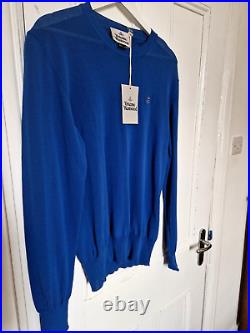 Vivienne Westwood Authentic Mens Crew Neck Knit Sweater Jumper New RRP £250