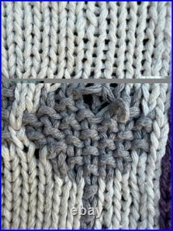 Vtg 90's Country Kitchen Baking Tea Hand Knit Women's M Sweater Fruit Grandma