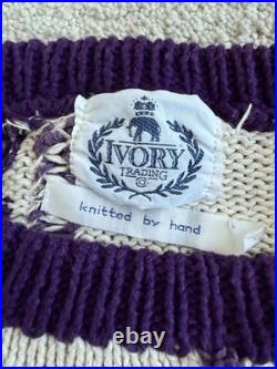 Vtg 90's Country Kitchen Baking Tea Hand Knit Women's M Sweater Fruit Grandma