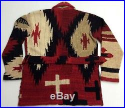 Vtg Polo Ralph Lauren Beacon Southwestern Indian Aztec Native Sweater Cardigan M