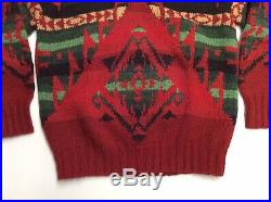 Vtg Polo Ralph Lauren Wool Beacon Southwestern Aztec Tribal Indian Knit Sweater