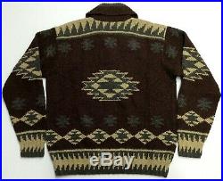 Vtg Polo Ralph Lauren Wool Southwestern Aztec Tribal Indian Shawl Knit Sweater M