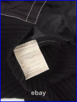 W's Vintage y2k Avantgarde Wool Ribbed Full Zip Sweater Sz US 12 IT 46 (M)