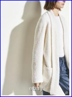 W772 Nwt Vince Wool Textured Knit Women Cardigan Sweater Size S, M $495