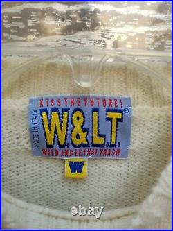 WALTER VAN BEIRENDONCK Vintage 90's Wool Sweater W&LT Wild & Lethal Trash XS-S-M