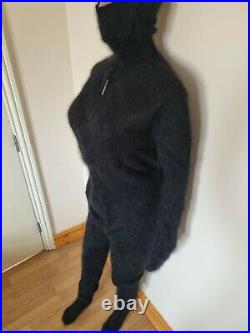 WOW balaclava Thick Jumpsuit body Play suit Angora Sweater BLACK 79 inches long