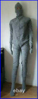 WOW balaclava Thick Jumpsuit body Play suit Angora Sweater DARK GREY 79 LONG