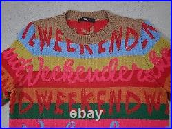 Weekend Max Mara Cropped Sweater Alpaca Blend Glenda Logo Print Women's Jumper M