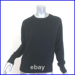 White + Warren Cashmere Raglan Sweater Black Size Medium
