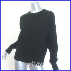 White + Warren Cashmere Raglan Sweater Black Size Medium