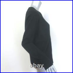 White + Warren Cashmere Raglan Sweater Black Size Medium