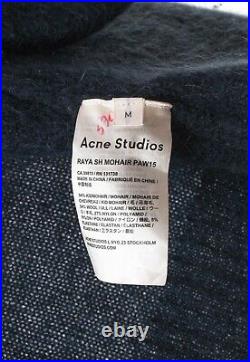 Women's ACNE STUDIOS Mohair Wool Cardigan Sweater Cape Blue Size M