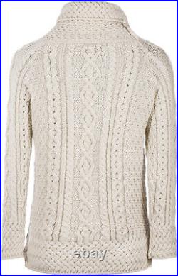 Women's Cowl Neck Wool Sweater, Natural