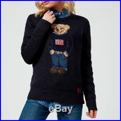 Women's Ralph Lauren Polo 50th Anniversary Iconic Bear Flag Sweater New $398