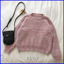 Women's Sweater Knitted Casual Solid Harajuku Streetwear Pullover Oversize Tops