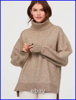 Women's Wool Sweater Oversized Fit High Neck, Warm & Stylish