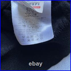 Womens Ferrari Black Wool Silk Cashmere Rhinestone Logo Jumper Sweater M. Rare