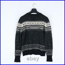 Womens RALPH LAUREN Jumper Medium Size Vintage Nordic Lambswool Pullover Sweater