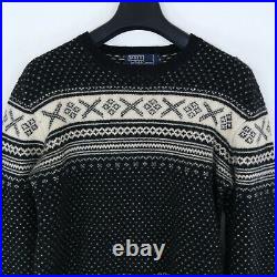 Womens RALPH LAUREN Jumper Medium Size Vintage Nordic Lambswool Pullover Sweater