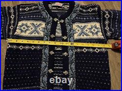 Womens medium (42) Vintage Vossknit 100% pure virgin wool made in Norway Sweater