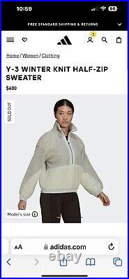 Womens medium Y-3 Winter Knit Sweater
