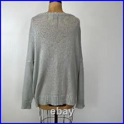 Wooden Ships Sweater Women Medium Wool Skull Lightweight Boho Knit Jumper Cruise