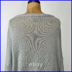 Wooden Ships Sweater Women Medium Wool Skull Lightweight Boho Knit Jumper Cruise