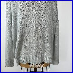 Wooden Ships Sweater Women Medium Wool Skull Lightweight Boho Knit Jumper Cruise