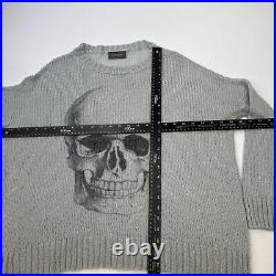 Wooden Ships Sweater Women Medium Wool Skull Lightweight Boho Knit Jumper Cruise