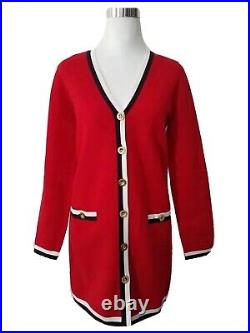 Worth Women Sweater Cardigan Red Button Closure One Size Medium 8-10 NWT 0004