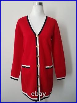 Worth Women Sweater Cardigan Red Button Closure One Size Medium 8-10 NWT 0004