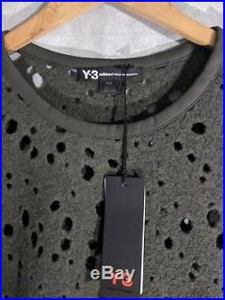 Y-3 Yohji Yamamoto x Adidas NWT Wool Hole Sweater M