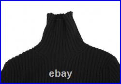 Yohji Yamamoto FEMME Wool High Neck Rib Knit Sweater Size M(K-117704)