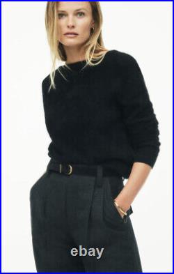 ZARA 100% Cashmere Sweater Jumper Size M UK 10 12 Black V-Back Into the Classics