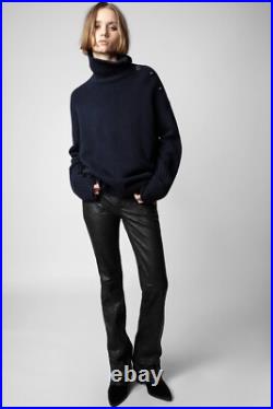 Zadig & Voltaire Alma Sweater Jumper Pullover Cashmere Encre Size M $798