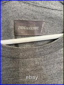 Zadig & Voltaire Grey Kansas Heart Sweater- Size M- Womens Pre Loved
