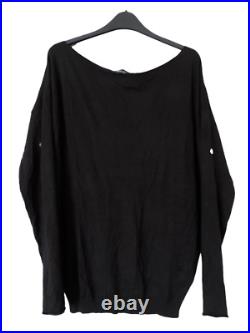 Zadig & Voltaire Happy Silk/Cashmere Sweater Black Size Medium DH100 BB 12