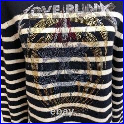 Zadig & Voltaire Jeremia MW Punk Sweater Jumper Wool Womens Medium Striped