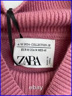 Zara Man Dense Knit Mock Neck Sweater Medium Size