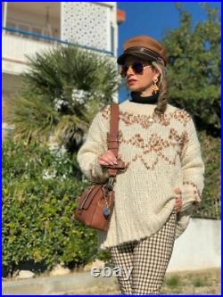 Zara Oversize Wool Mohair Sequin Sweater Wool Sequinned Sweater Jumper