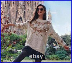 Zara Oversize Wool Mohair Sequin Sweater Wool Sequinned Sweater Jumper