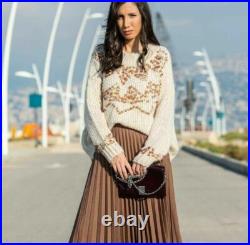 Zara Oversize Wool Mohair Sequin Sweater Wool Sequinned Sweater Jumper