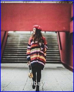 Zara Oversized Mohair Striped Sweater Jumper Oversize Wool Sweater Stripes