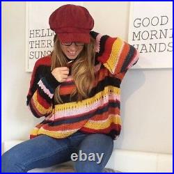 Zara Oversized Mohair Striped Sweater Jumper Oversize Wool Sweater Stripes Zara Oversized Mohair Striped Sweater Jumper Oversize Wool Sweater Stripes