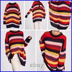Zara Oversized Mohair Striped Sweater Jumper Oversize Wool Sweater Stripes