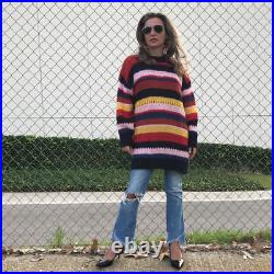 Zara Oversized Mohair Striped Sweater Jumper Oversize Wool Sweater Stripes