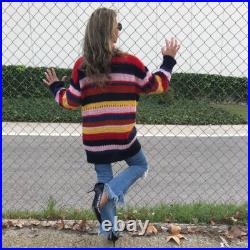 Zara Oversized Mohair Striped Sweater Jumper Oversize Wool Sweater Stripes